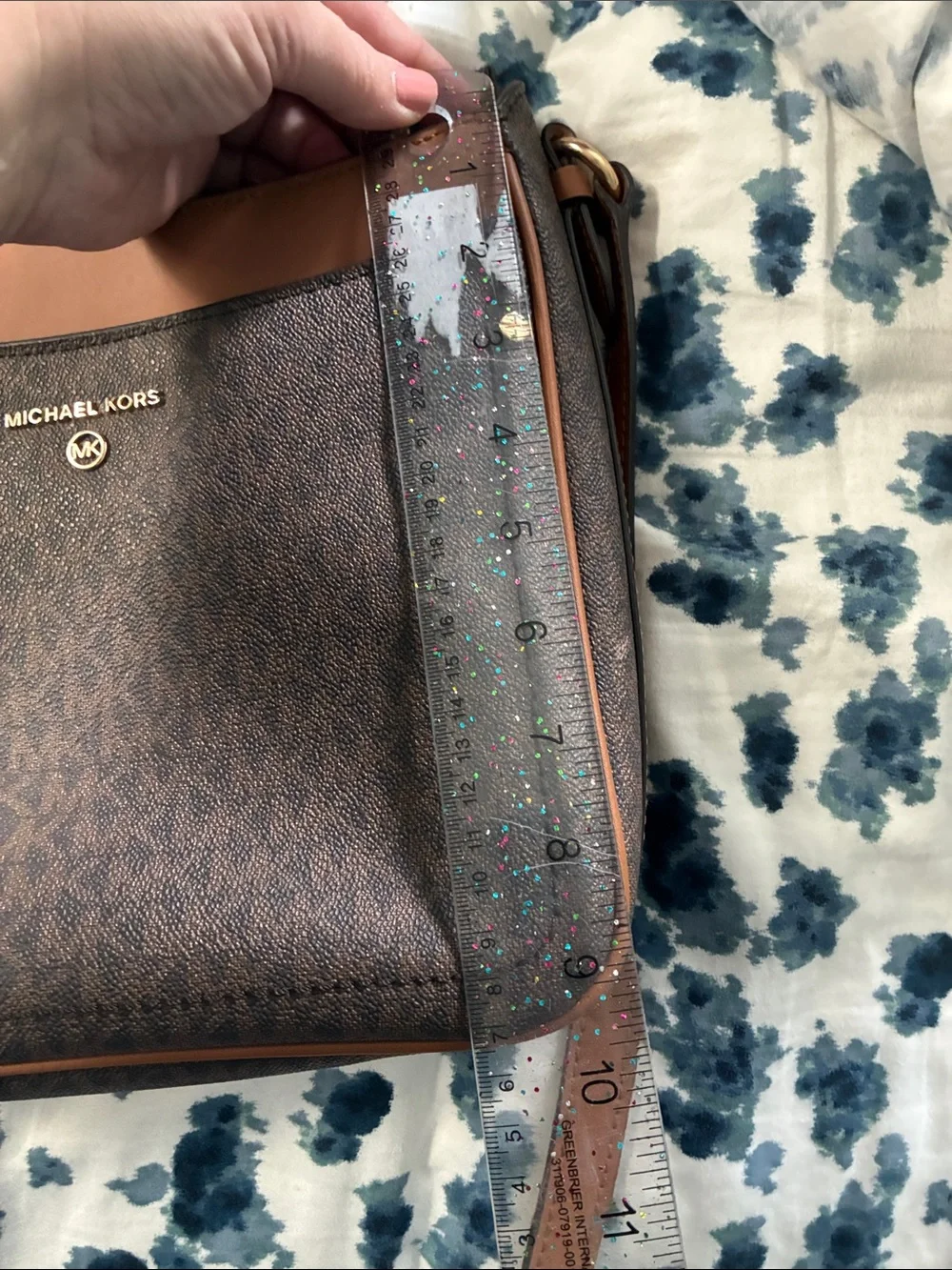 Michael Kors Brown Signature crossbody Bag with Brown Trim